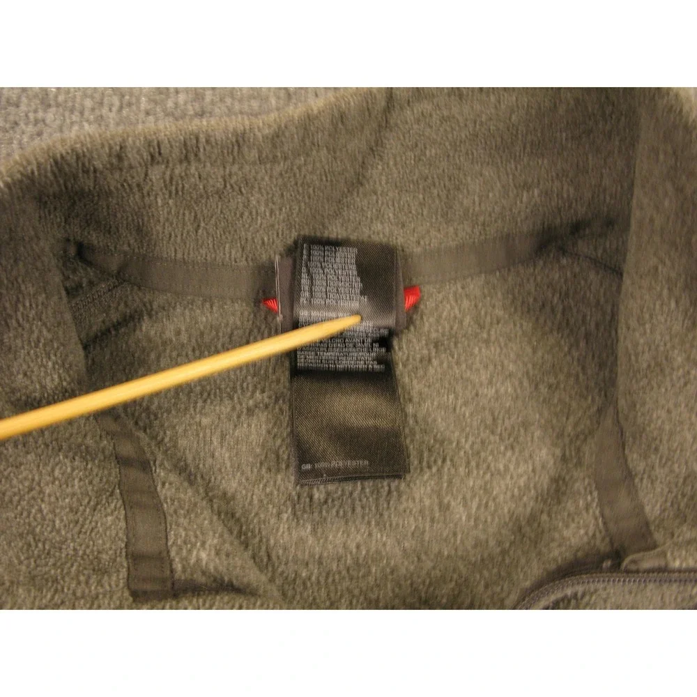 The North Face Mens‎ Large Green Quarter Zip Fleece Pullover Chest Pocket 2175